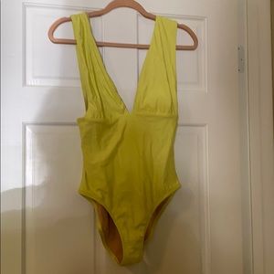 J crew neon yellow one piece